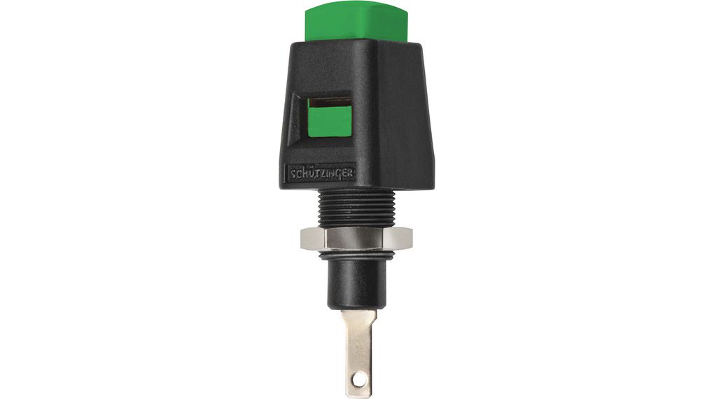 Snabbkopplingsterminal 4mm 5A 33V Grön